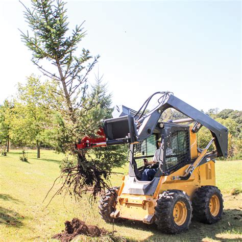 skid steer tree puller attachment|skid loader tree puller attachment.